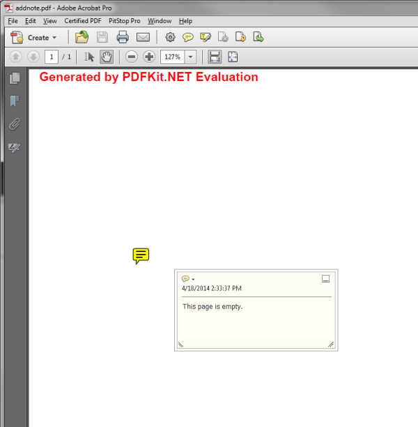 PDF With Note Added